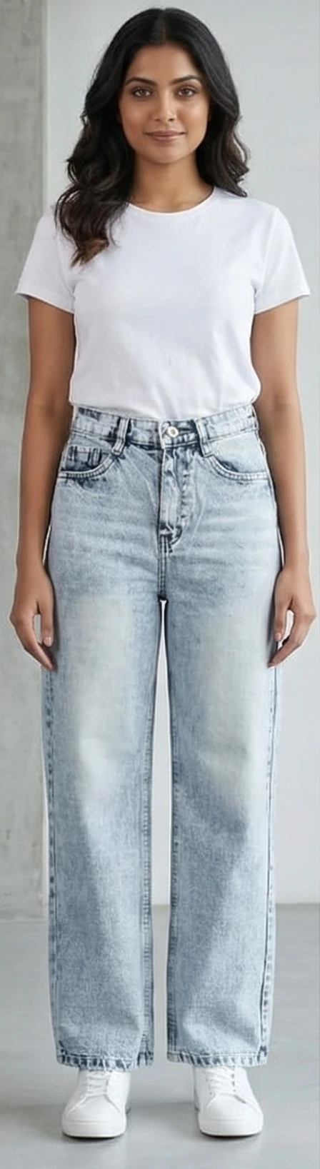 Women's High-Waisted Wide Leg Jeans