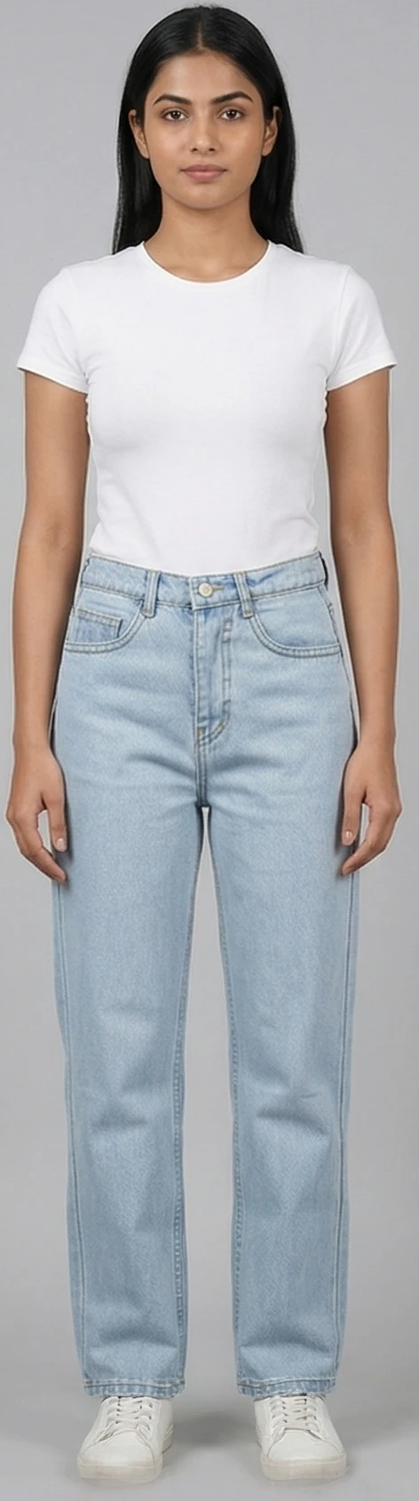 Classic Straight Fit Light Wash Jeans for Women