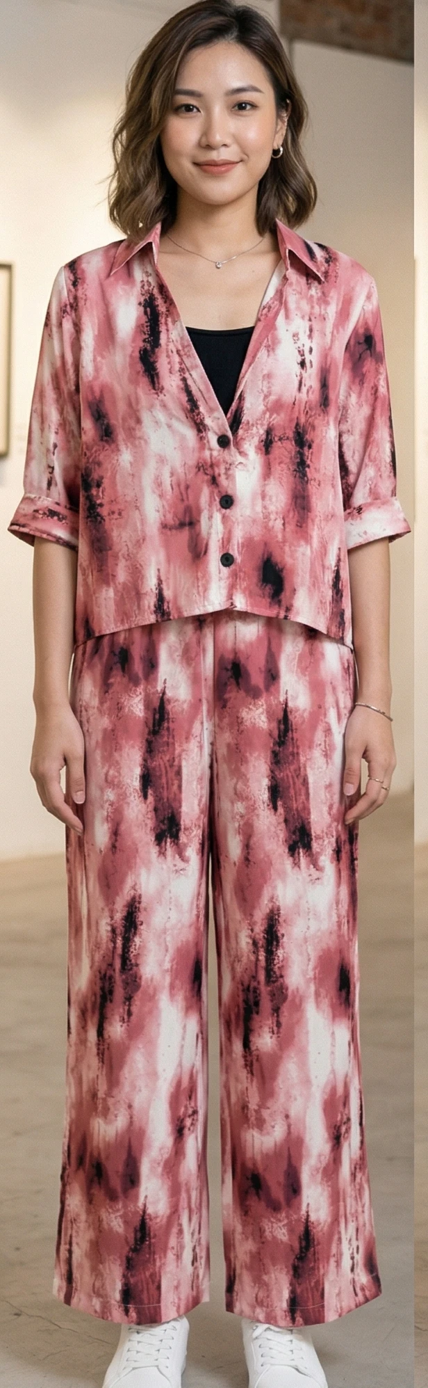 Women’s 2-Piece Abstract Print Coord Set