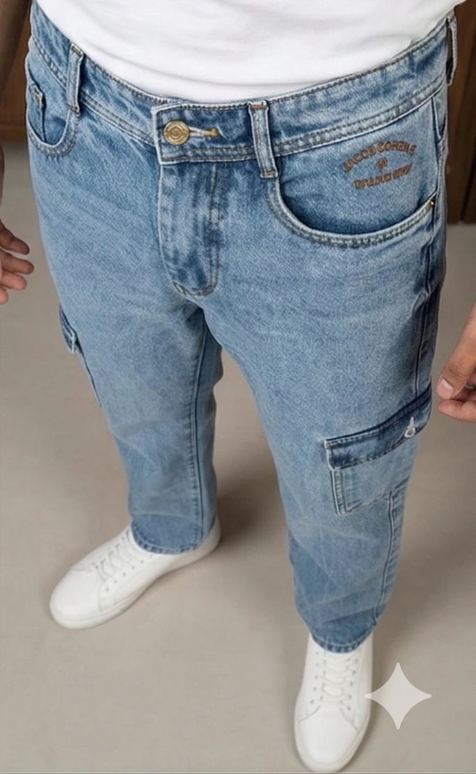 Straight-Leg Cargo Jeans
