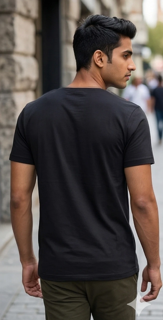 Urban Edge "IMPROVED" Distressed Graphic Tee – Black & Olive Contrast