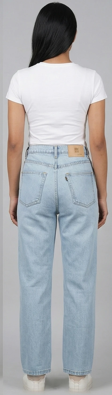 Classic Straight Fit Light Wash Jeans for Women