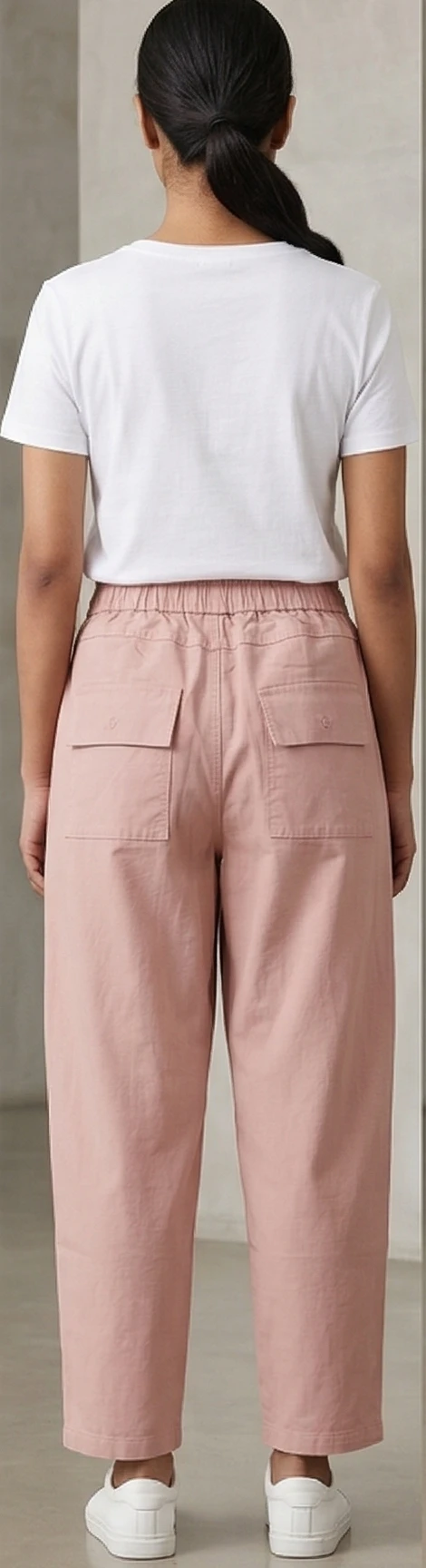 Women Dusty Pink Solid Relaxed Fit Trousers