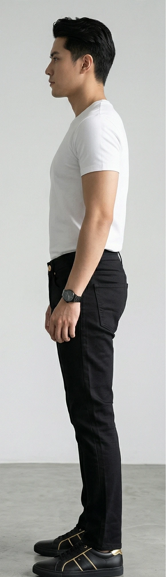 Elite Men Black Slim Fit Gold-Toned Hardware Stretchable Jeans